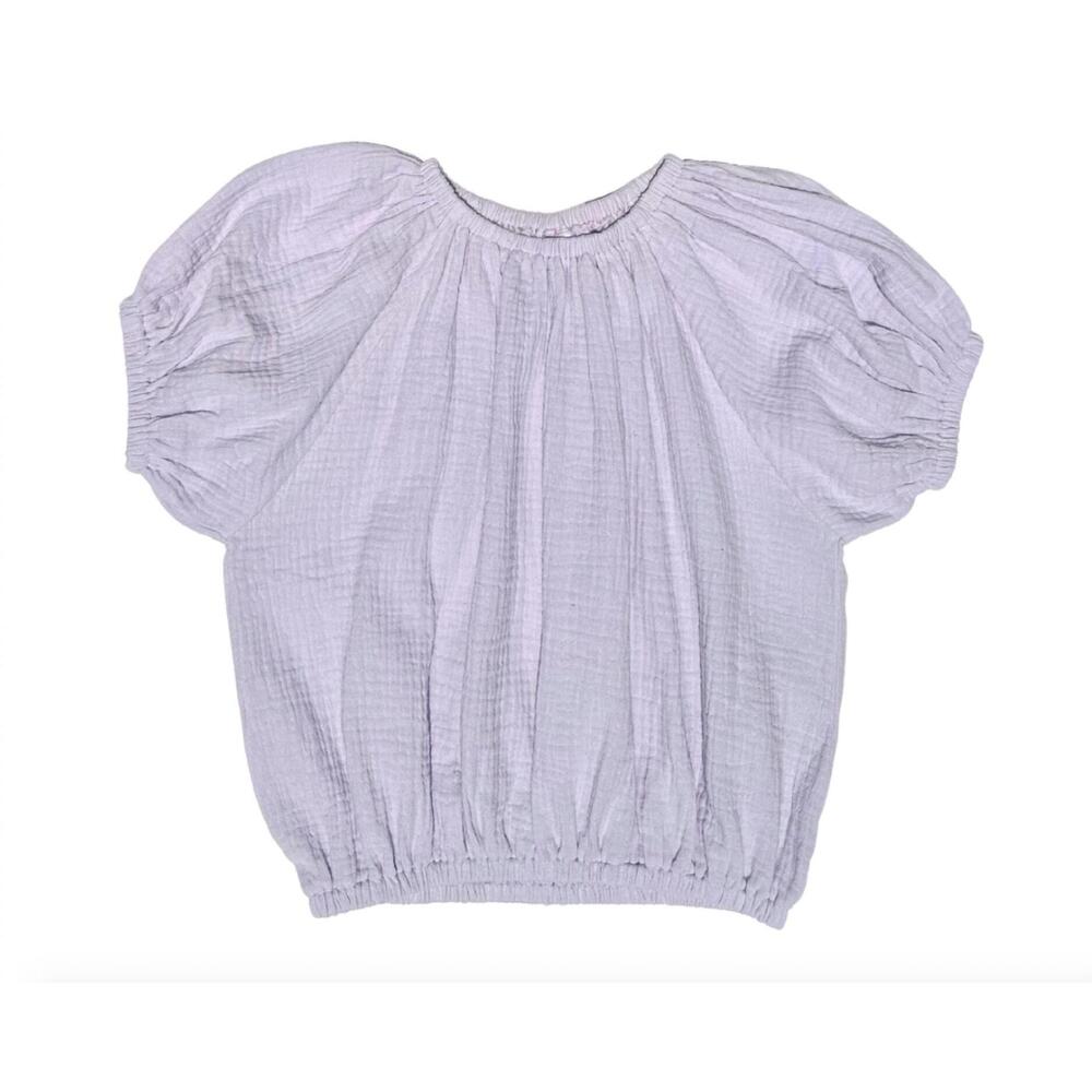 NEW PLEAT kids' alexis top in misty lavender